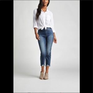 EUC Silver Jeans Calley Slim Crop High Waist